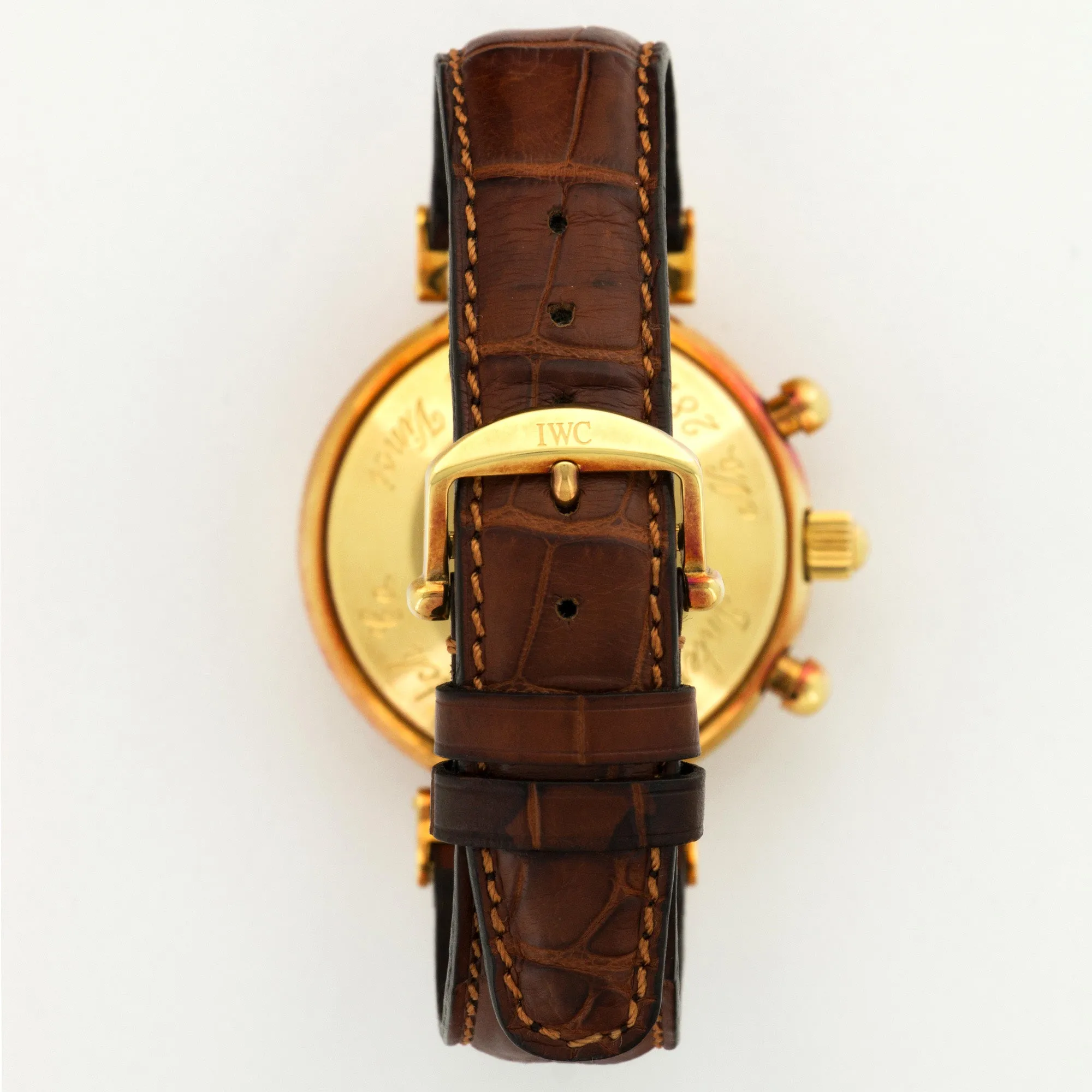 IWC Yellow Gold Da Vinci Perpetual Calendar Chrono Watch