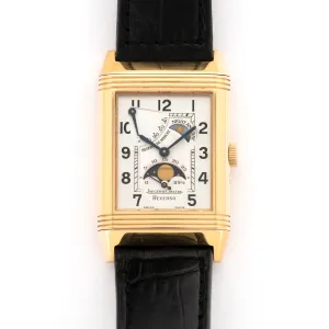 Jaeger Lecoultre Rose Gold Reverso Moonphase Reserve De Marche Watch