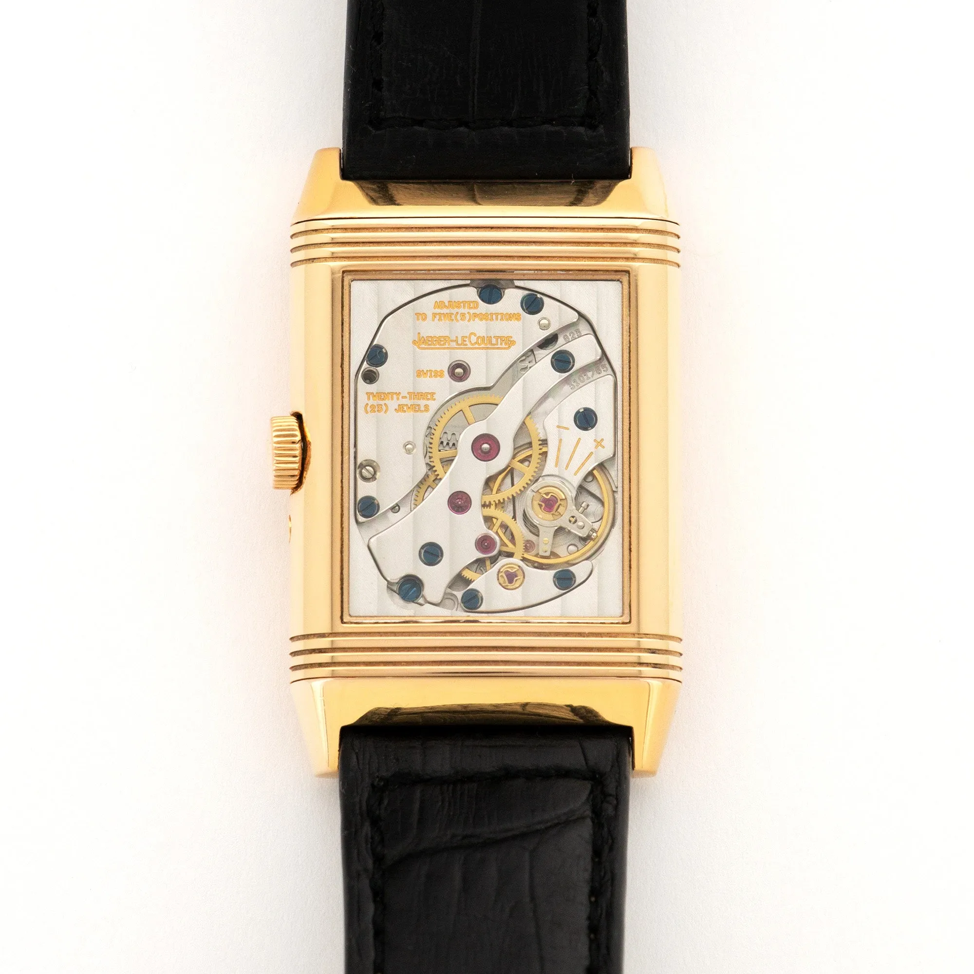 Jaeger Lecoultre Rose Gold Reverso Moonphase Reserve De Marche Watch