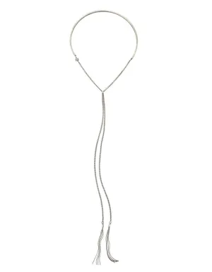 Jenny Bird Skye Lariat Necklace in Silver