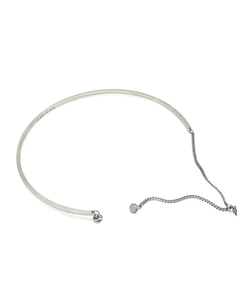 Jenny Bird Skye Lariat Necklace in Silver