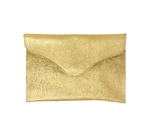 JJ Winters Clutch - Golden Lizard