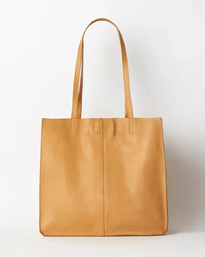 JUJU & CO Baby Unlined Leather Tote - Tan