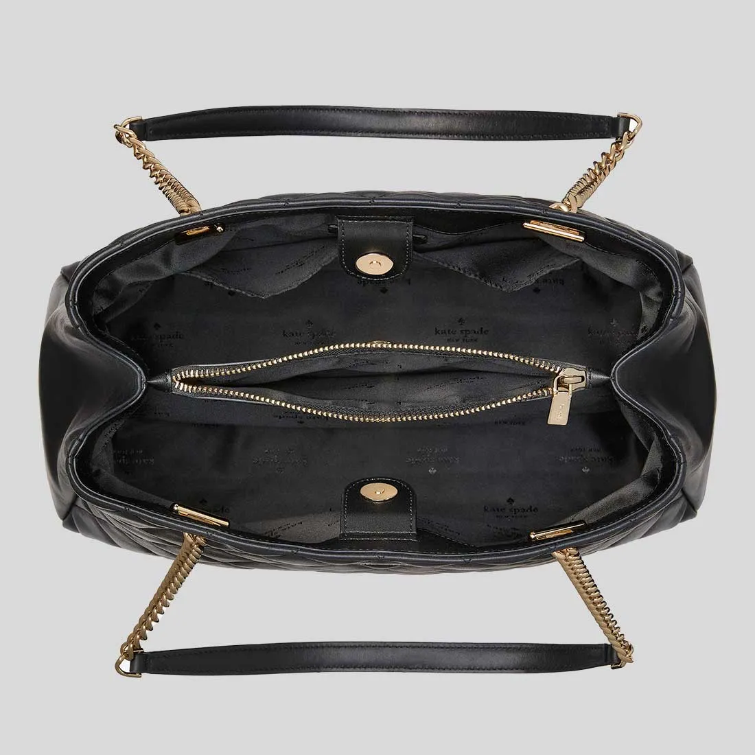 KATE SPADE Carey Quilted Tote Black RB-KH229