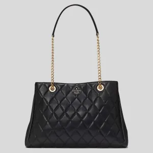 KATE SPADE Carey Quilted Tote Black RB-KH229