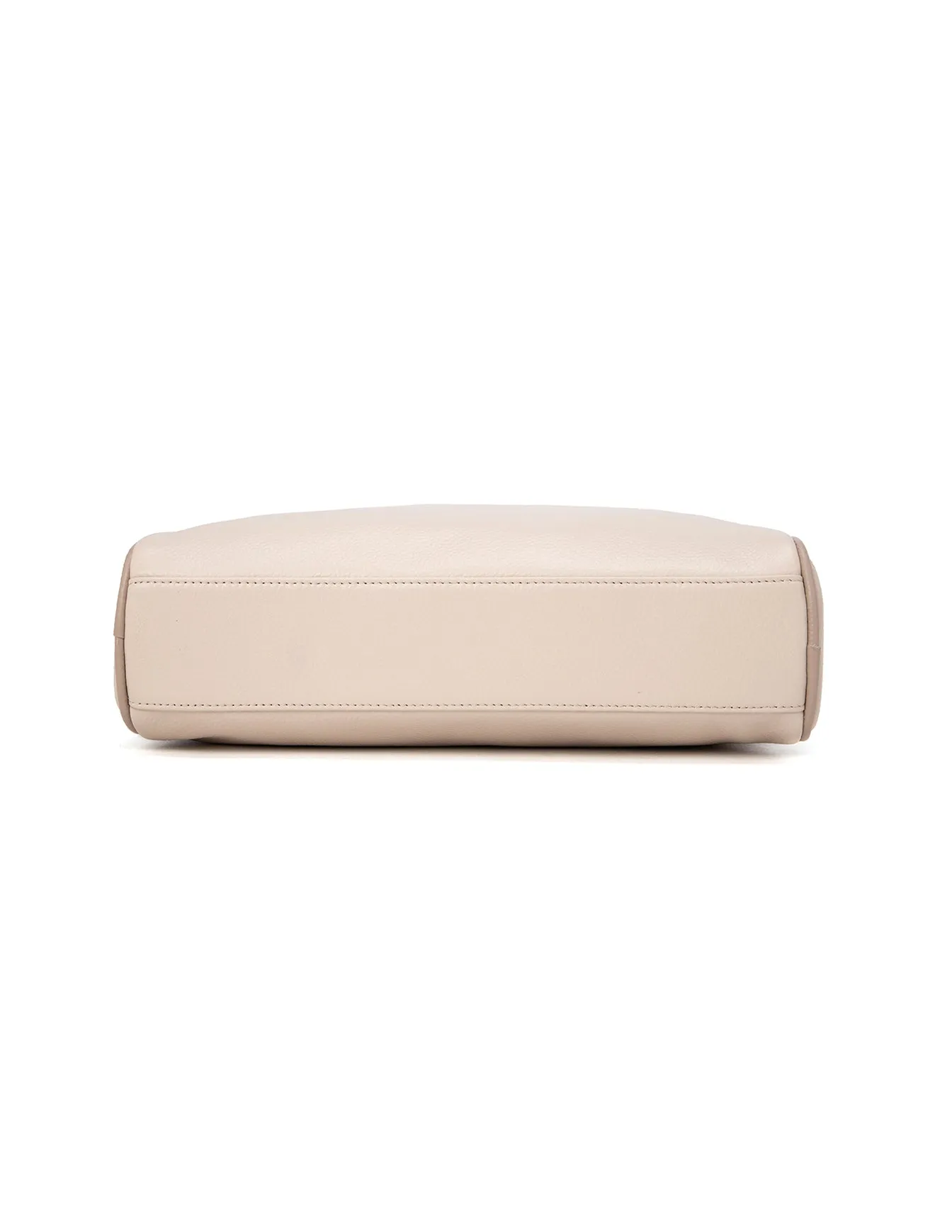KATRINA MULTI COMPARTMENT LEATHER XBODY BAG- E1-0835-IVORY/PUTTY-SALE