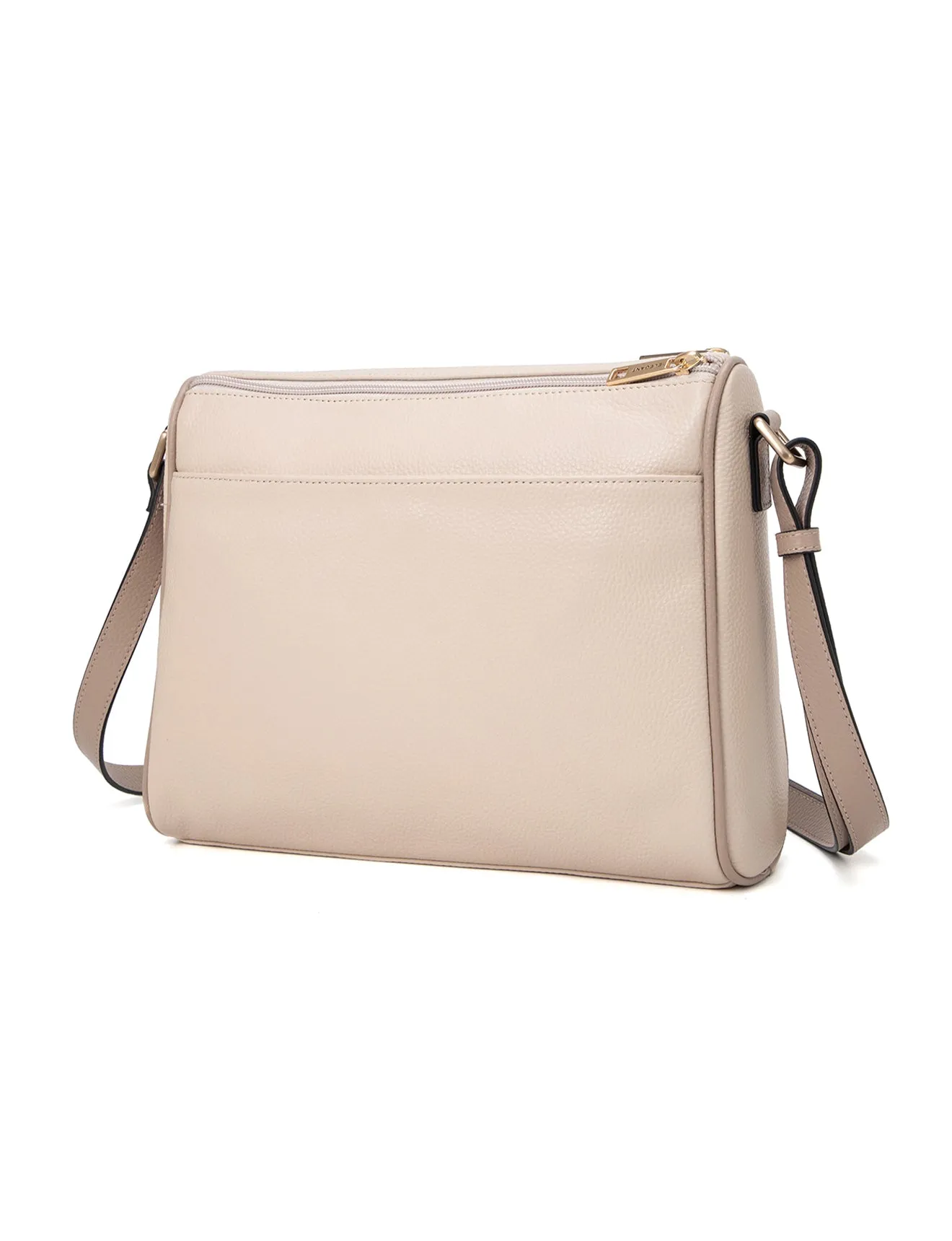 KATRINA MULTI COMPARTMENT LEATHER XBODY BAG- E1-0835-IVORY/PUTTY-SALE