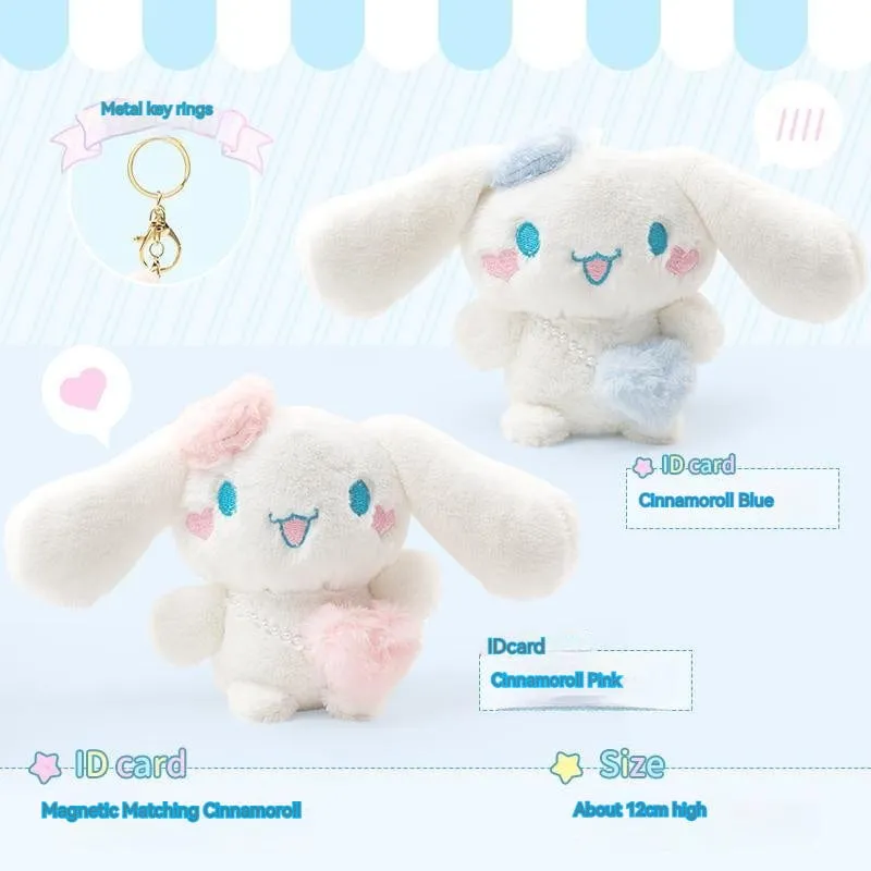 Kawaii Magnetic Go-shopping Cinnamoroll Matching Keychain