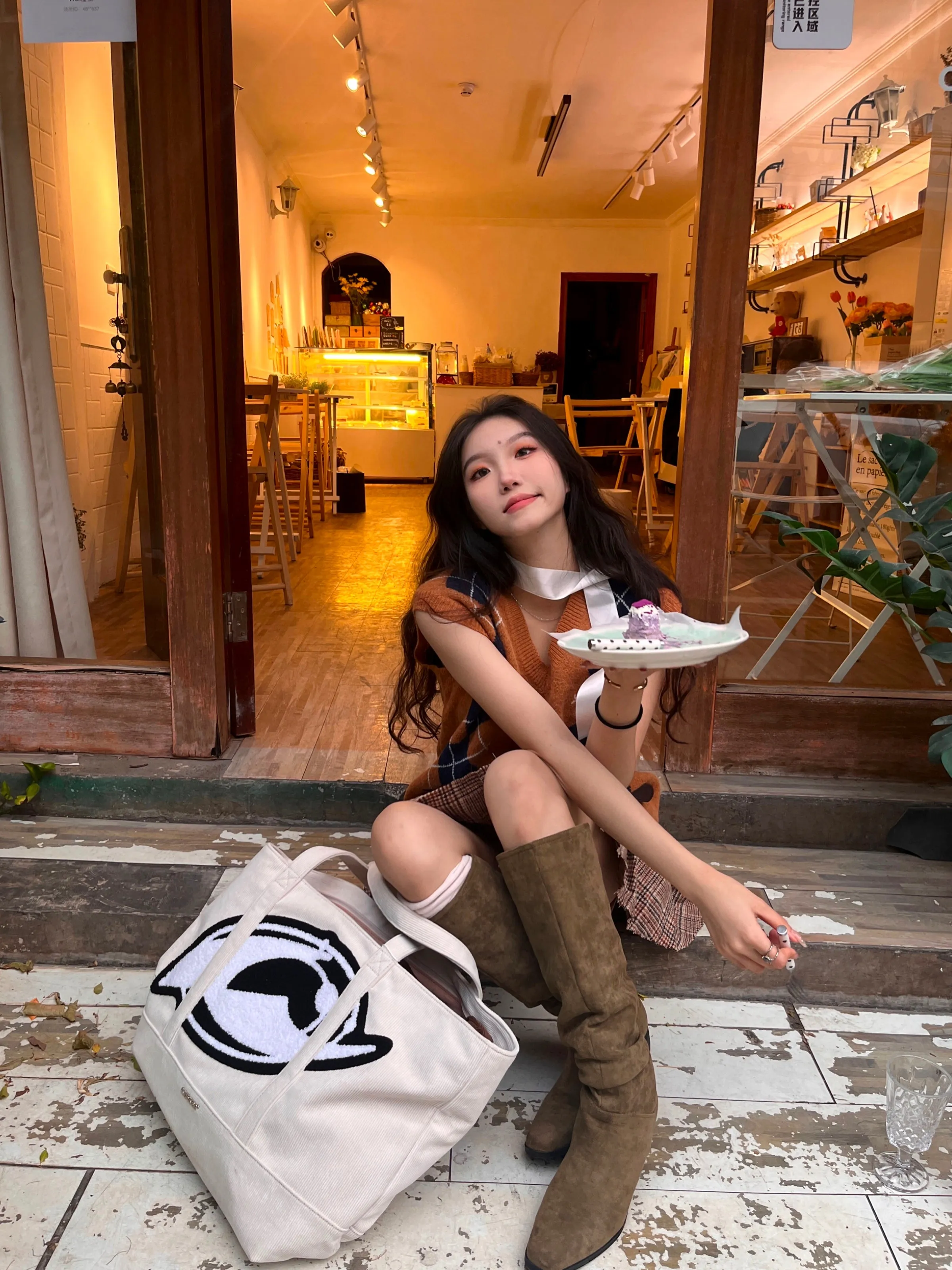 Kiana Corduroy Tote Handbag