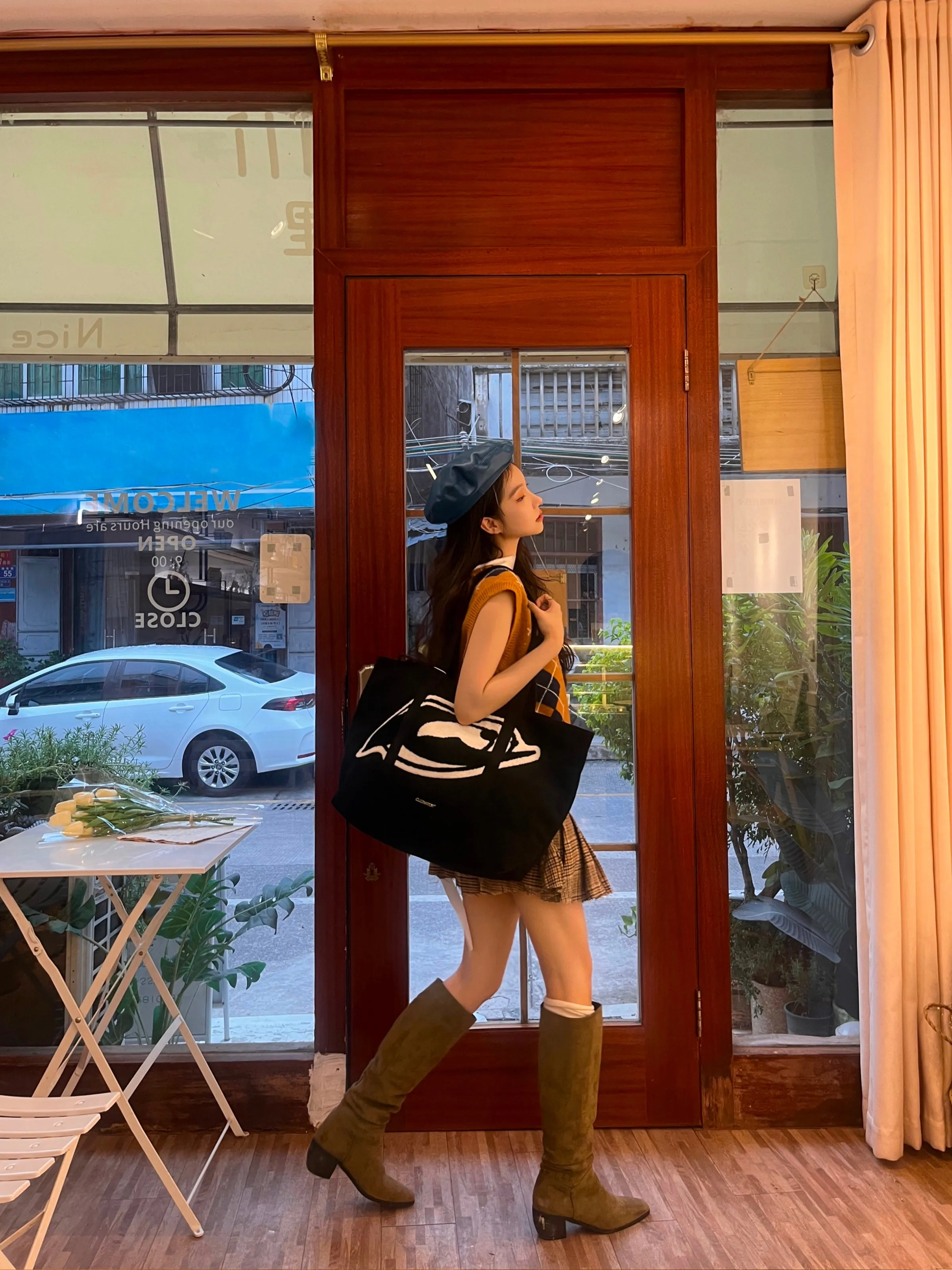 Kiana Corduroy Tote Handbag