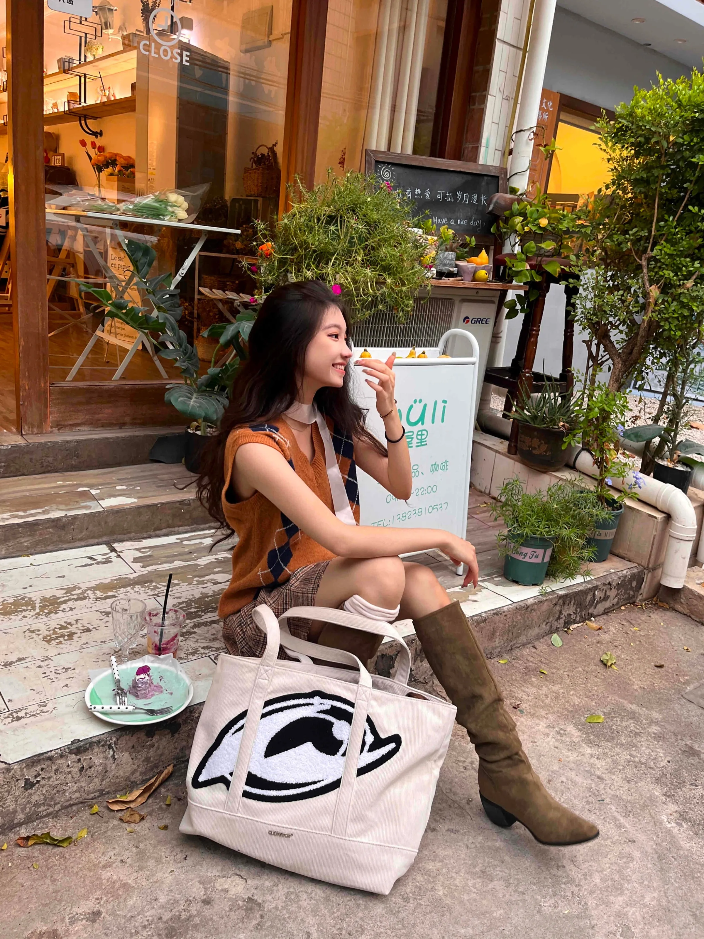 Kiana Corduroy Tote Handbag
