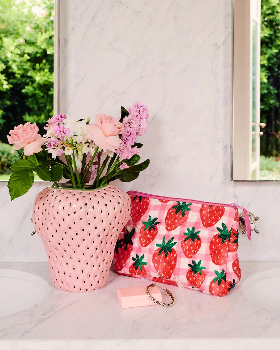Kip & Co | Strawberry Jam Quilted Cotton Toiletry Purse