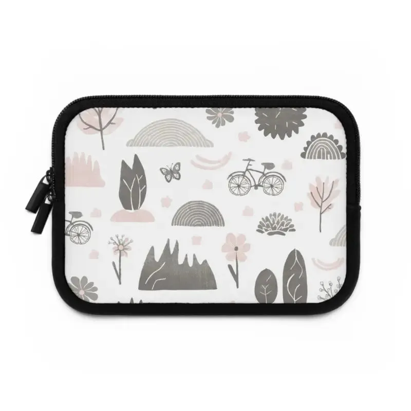 Laptop Sleeve Black Polyester Design for Nature Lovers