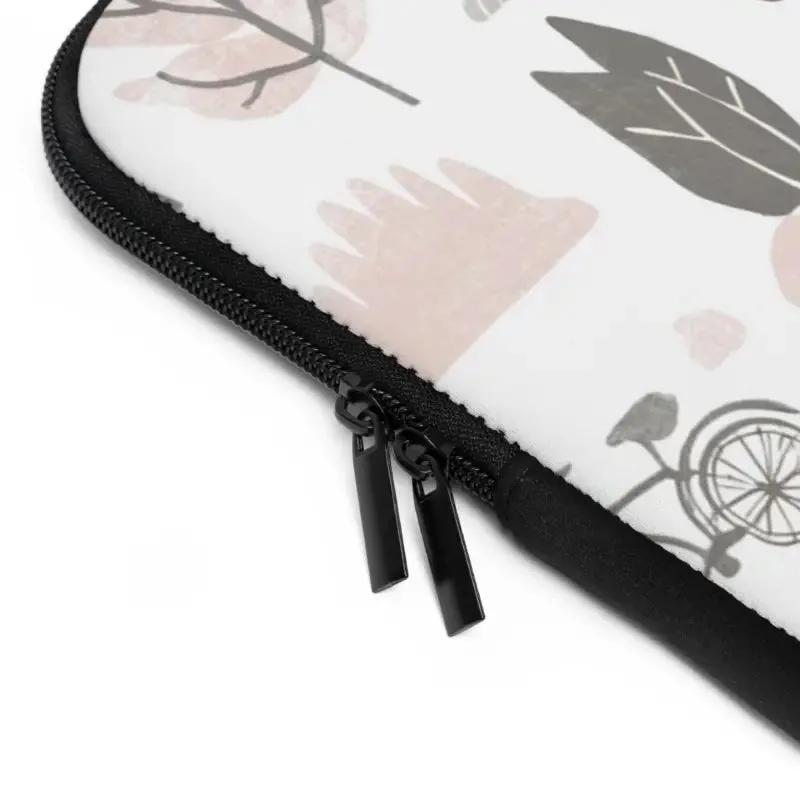 Laptop Sleeve Black Polyester Design for Nature Lovers