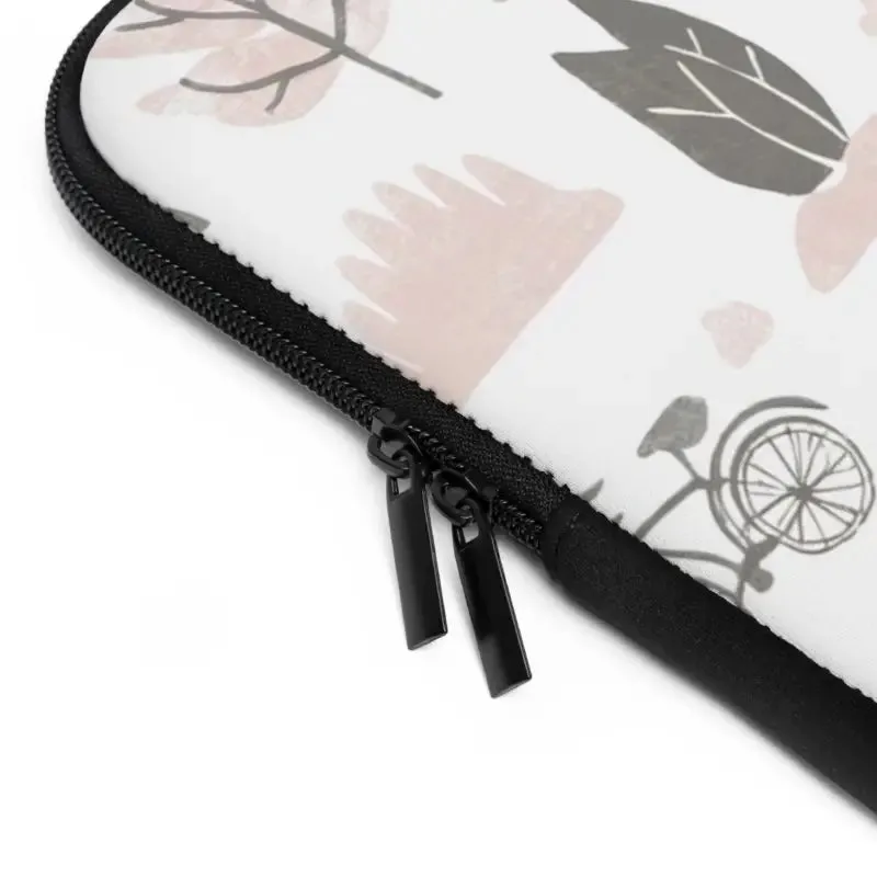 Laptop Sleeve Black Polyester Design for Nature Lovers