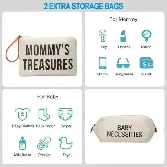Large Capacity 3 in 1 Premium Mommy Bag
