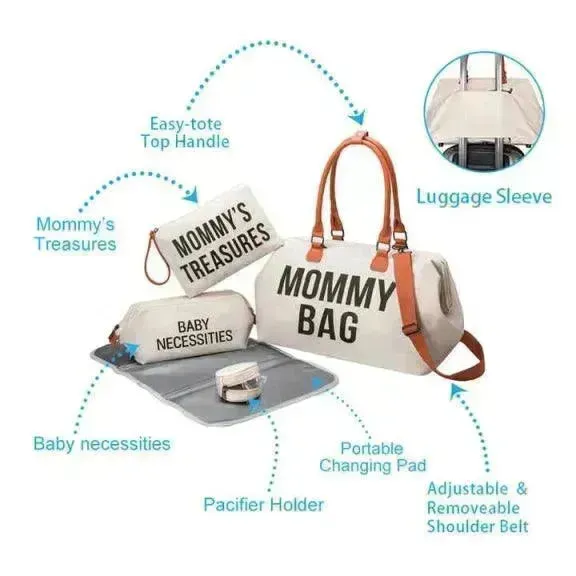 Large Capacity 3 in 1 Premium Mommy Bag