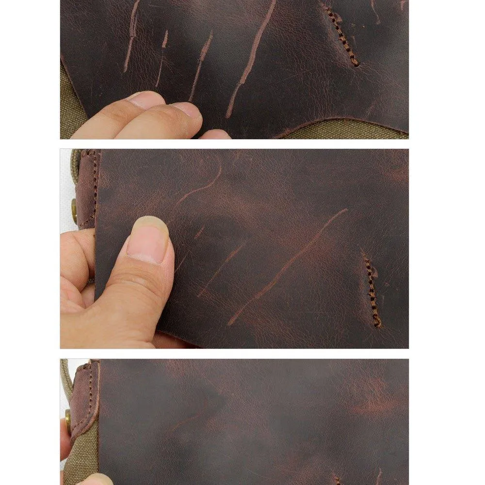Leather Weekender Travel Bag with Shoe Compartment