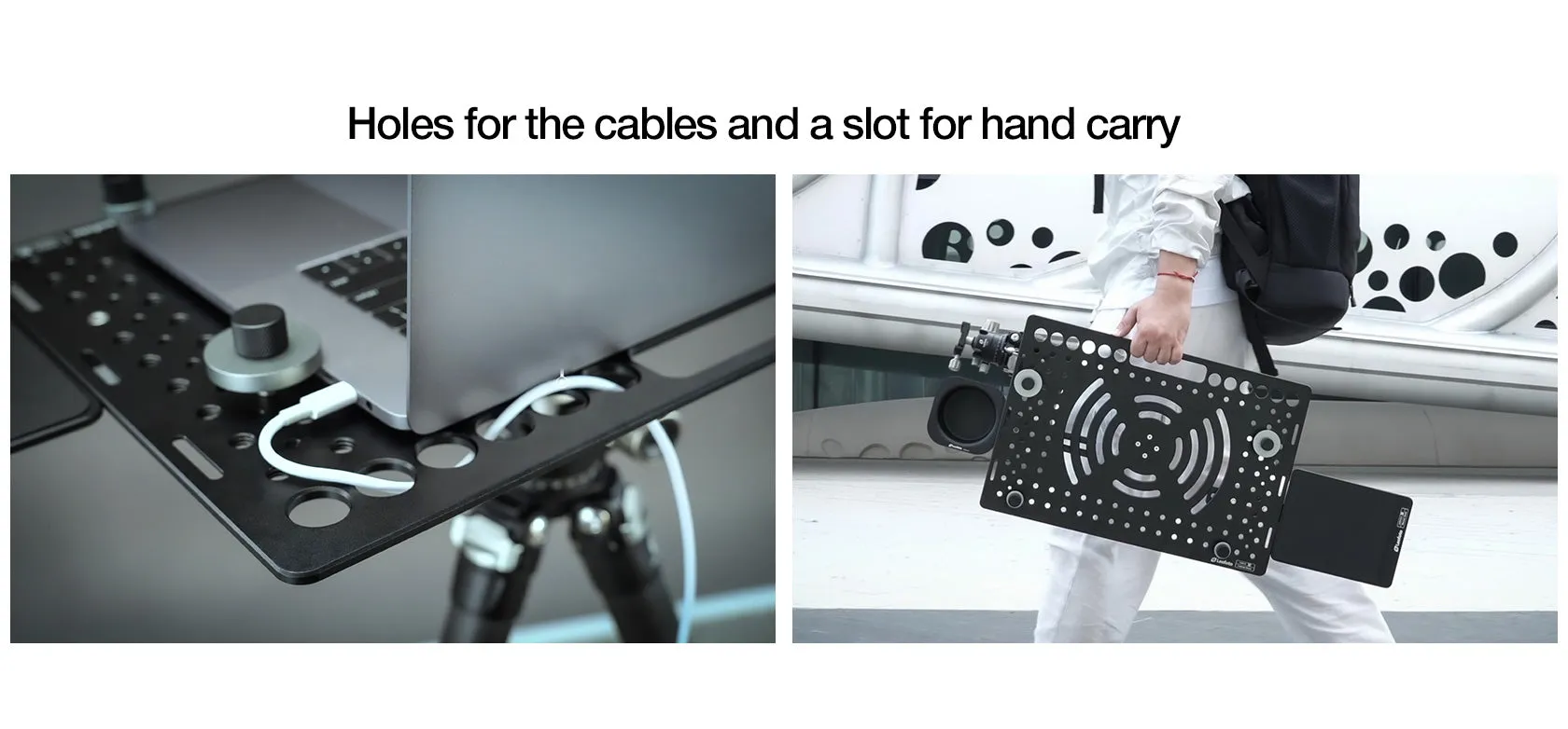 Leofoto LCH-3/LCH-3S Ultimate Laptop Tray (Tray Only) | 1/4" and 3/8" Compatible