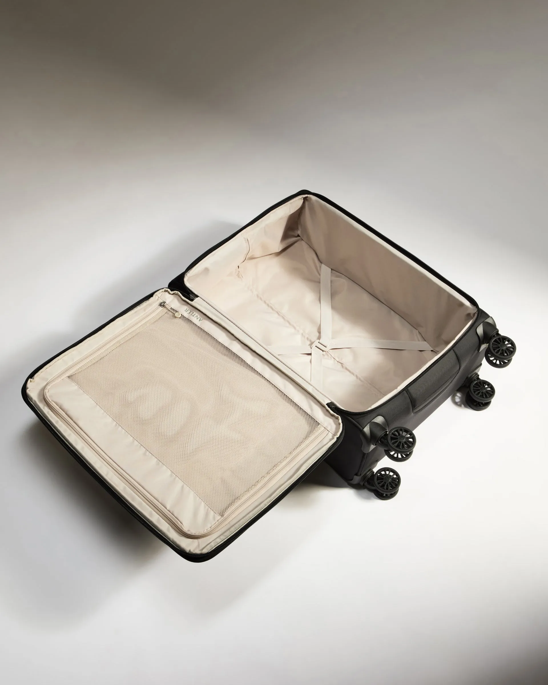 Lightest Carry-on Luggage Set in Black - Soft Stripe