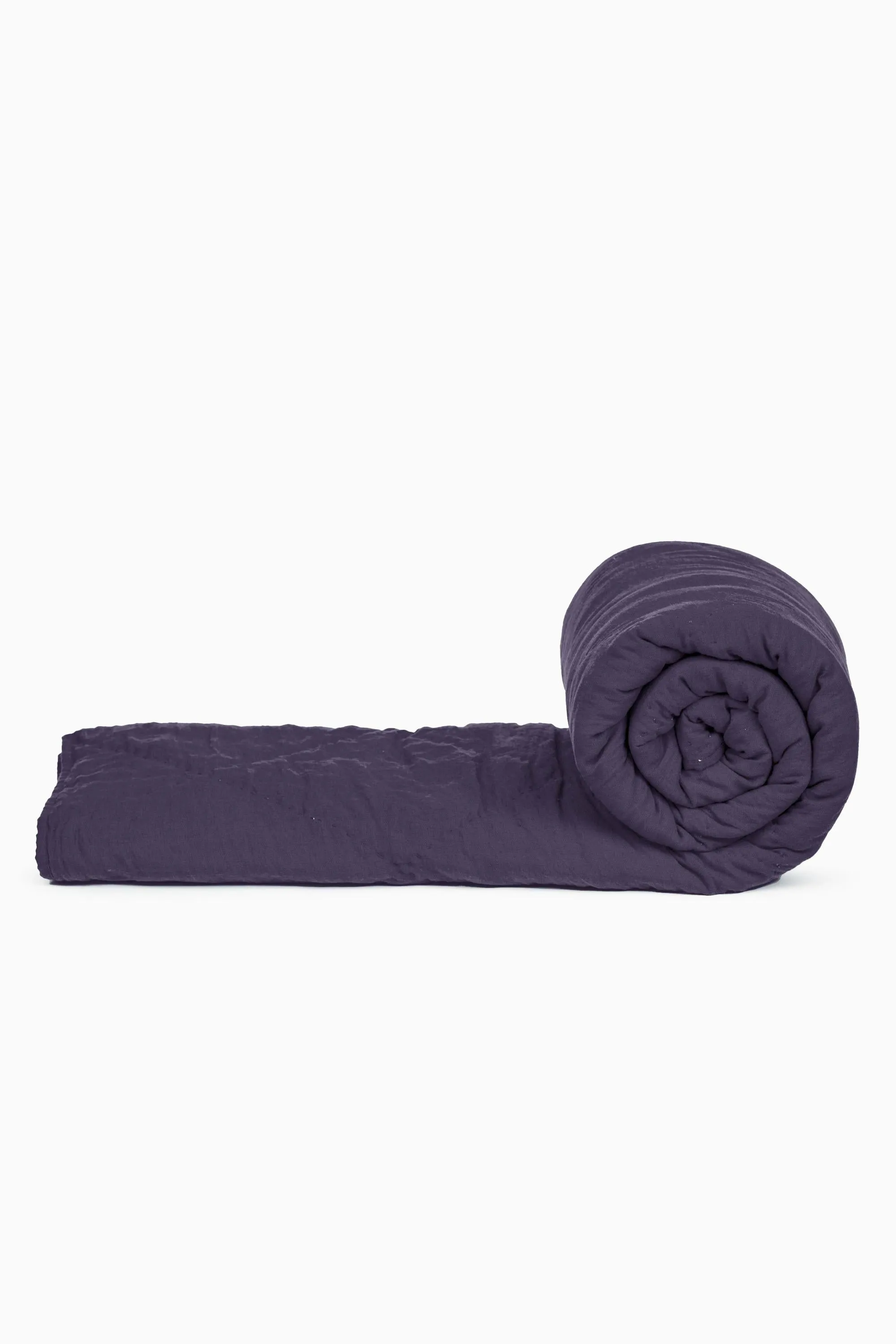 Linen Monotone Hand Quilted Quilt-Vanilla Sky