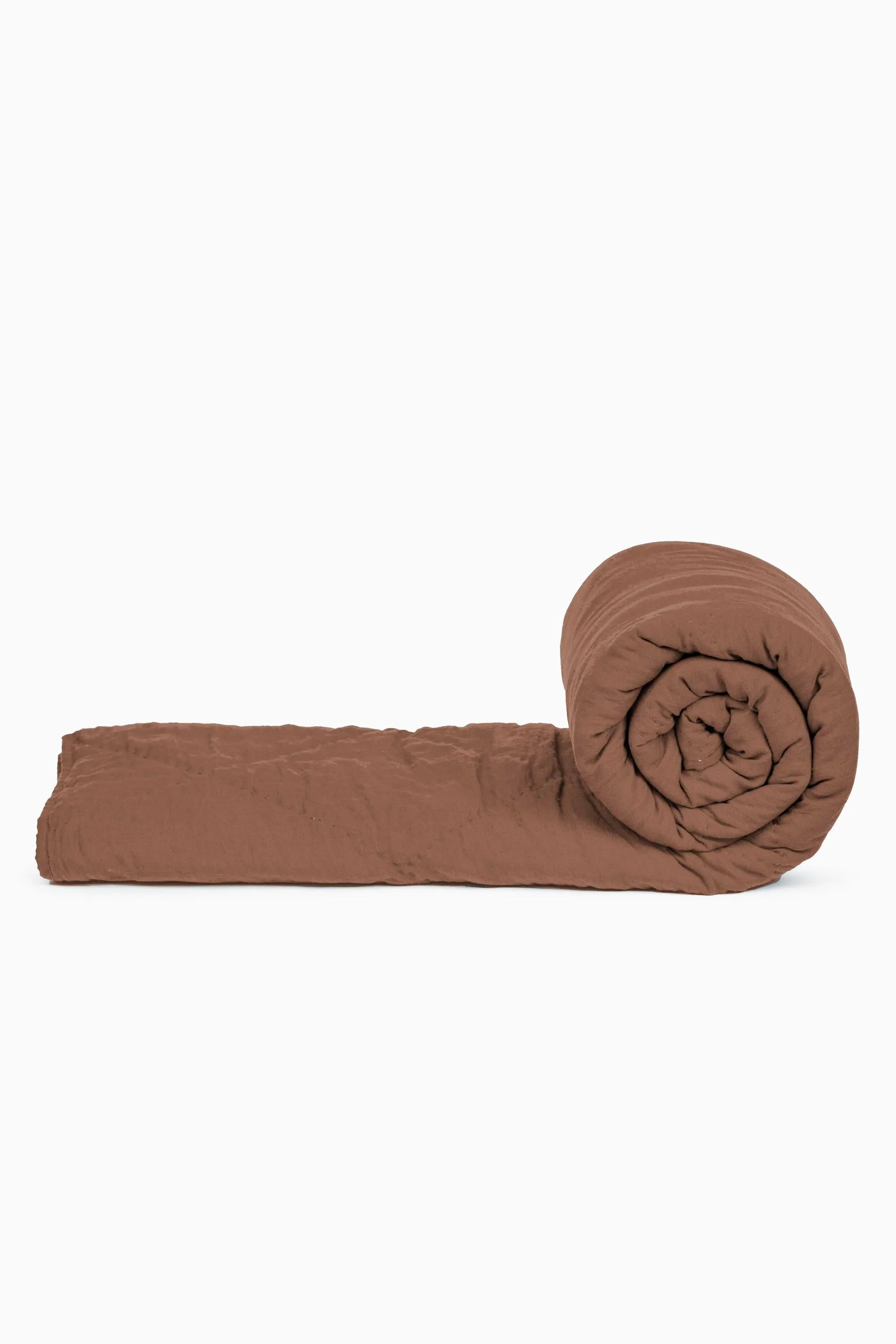Linen Monotone Hand Quilted Quilt-Vanilla Sky
