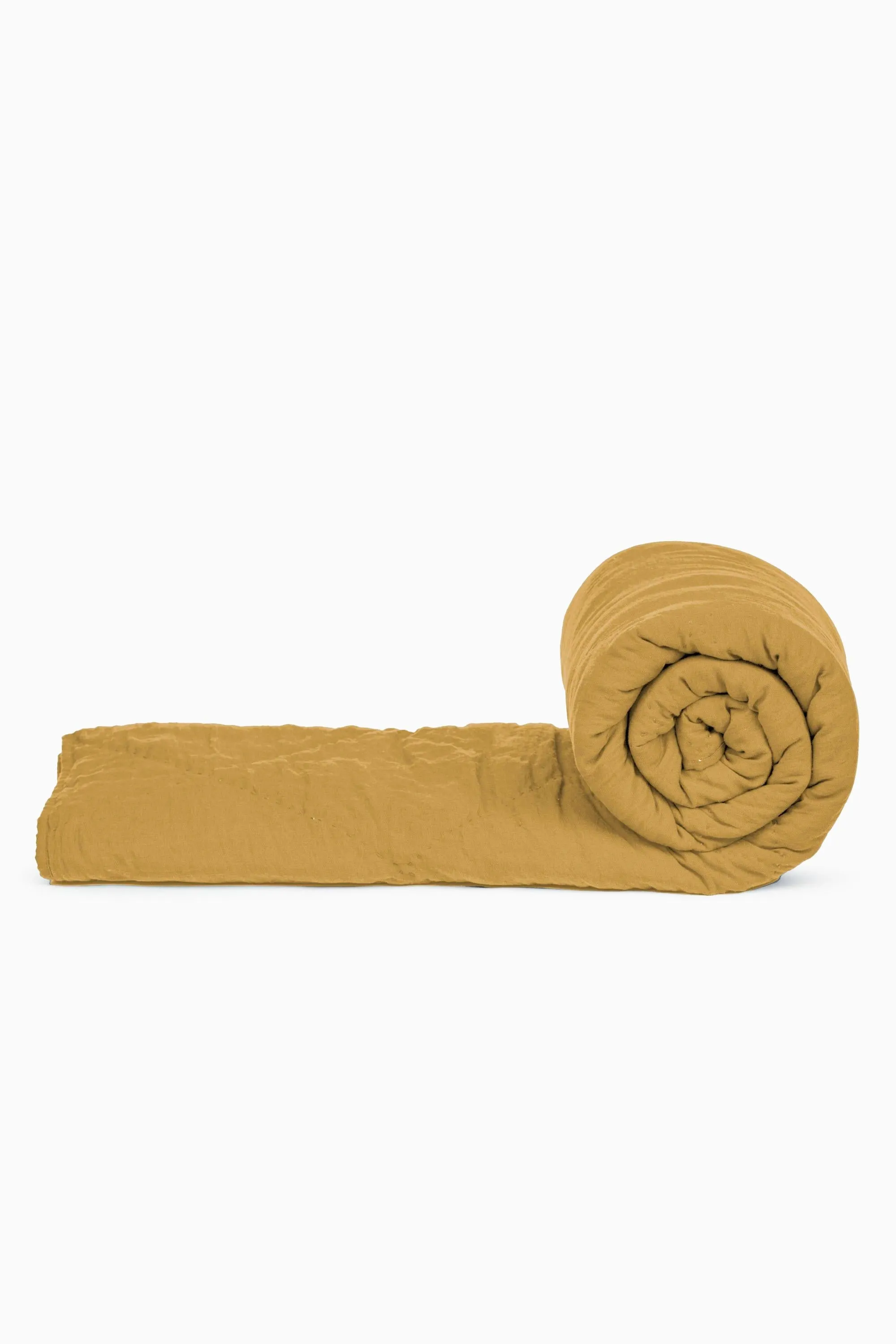 Linen Monotone Hand Quilted Quilt-Vanilla Sky
