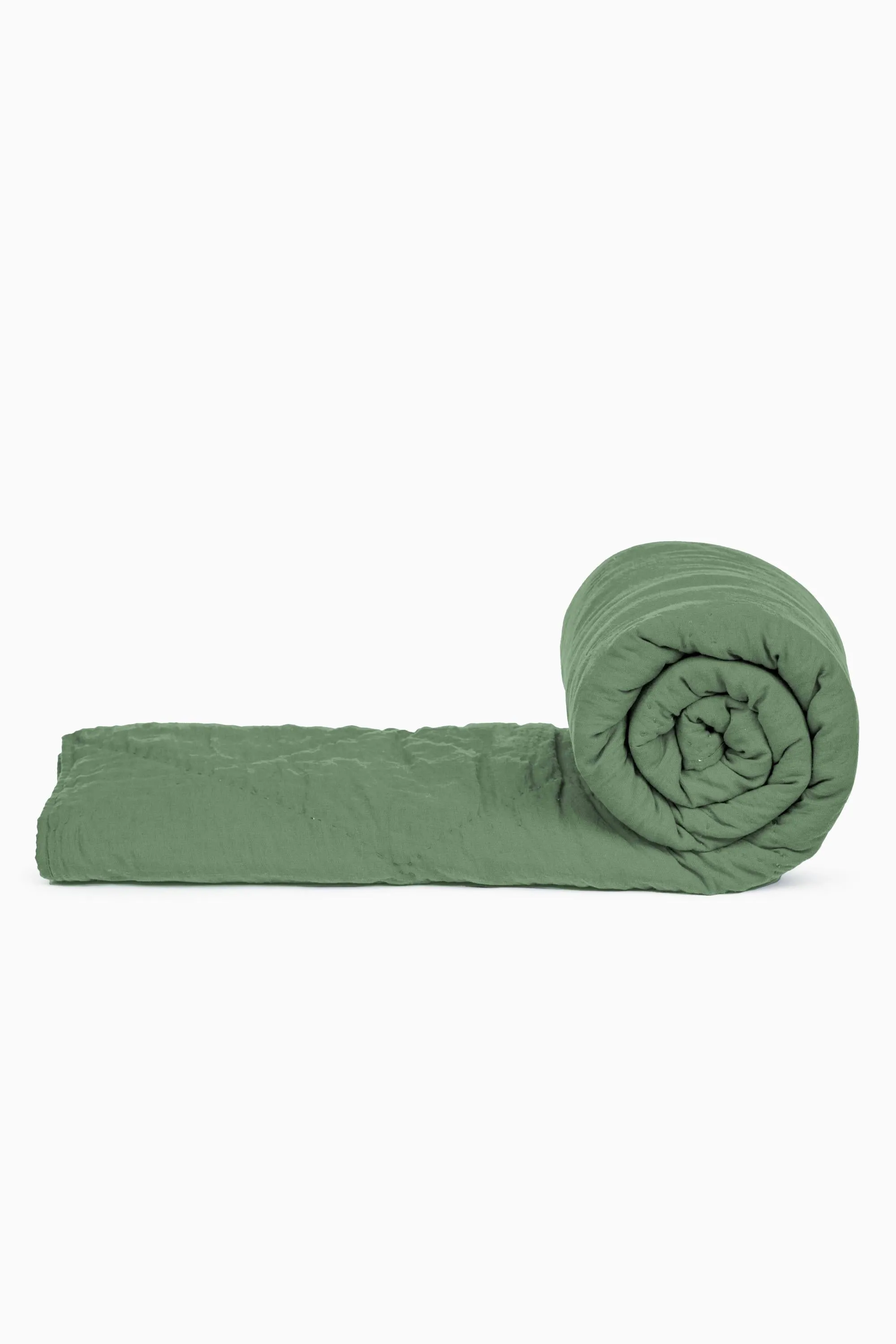 Linen Monotone Hand Quilted Quilt-Vanilla Sky