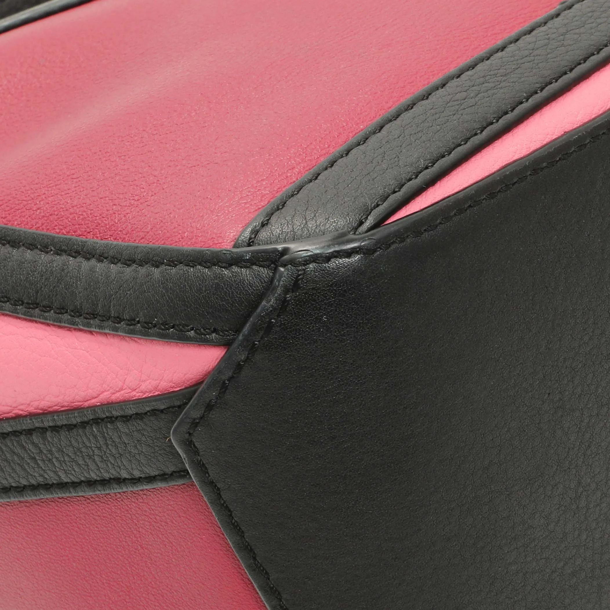 Loewe Raspberry Wild Rose Calfskin Small Graphic Puzzle Bag