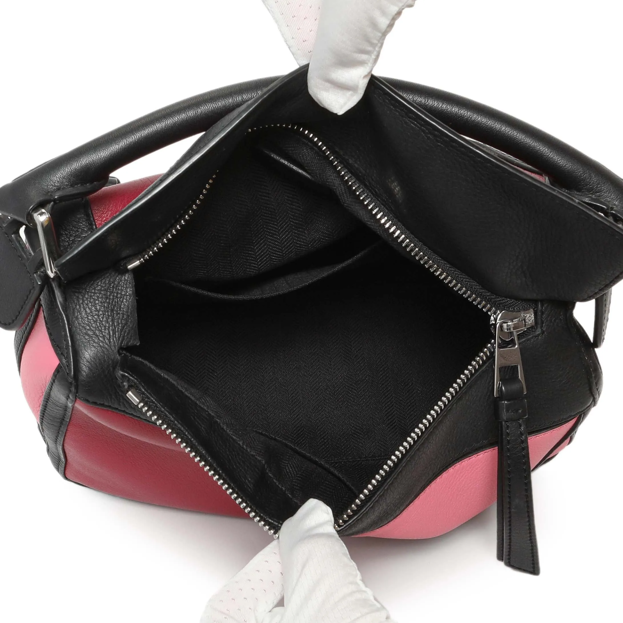Loewe Raspberry Wild Rose Calfskin Small Graphic Puzzle Bag