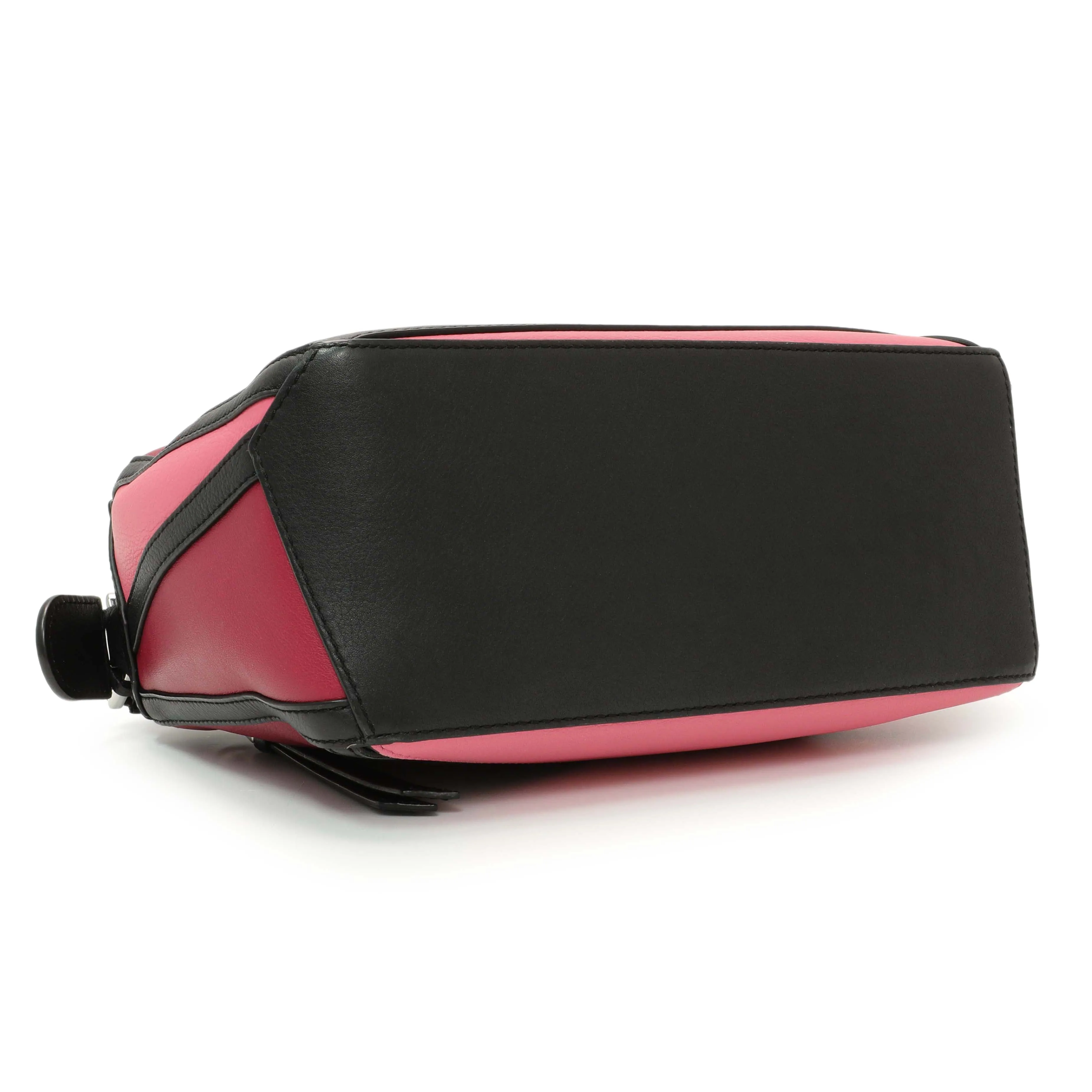 Loewe Raspberry Wild Rose Calfskin Small Graphic Puzzle Bag
