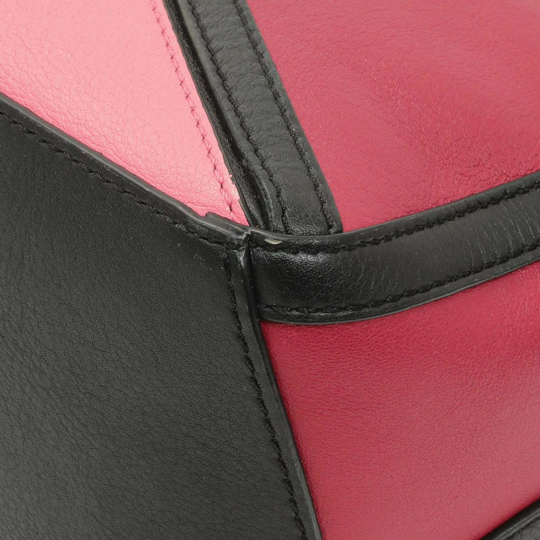 Loewe Raspberry Wild Rose Calfskin Small Graphic Puzzle Bag