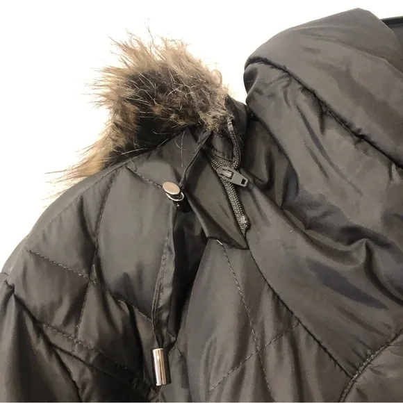 London Fog Hooded Winter Coat Black XL