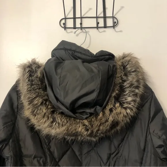 London Fog Hooded Winter Coat Black XL