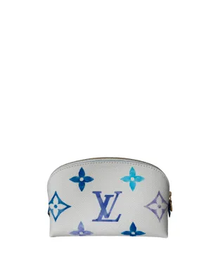 Louis Vuitton 2023 Blue Giant Monogram By the Pool Cosmetic Pouch Bag