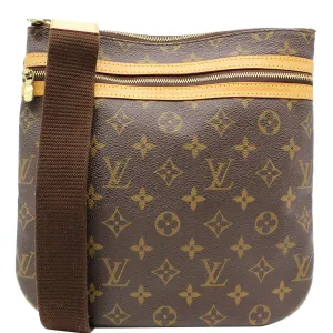 LOUIS VUITTON Bosphore Pochette Monogram Canvas Crossbody Bag Brown