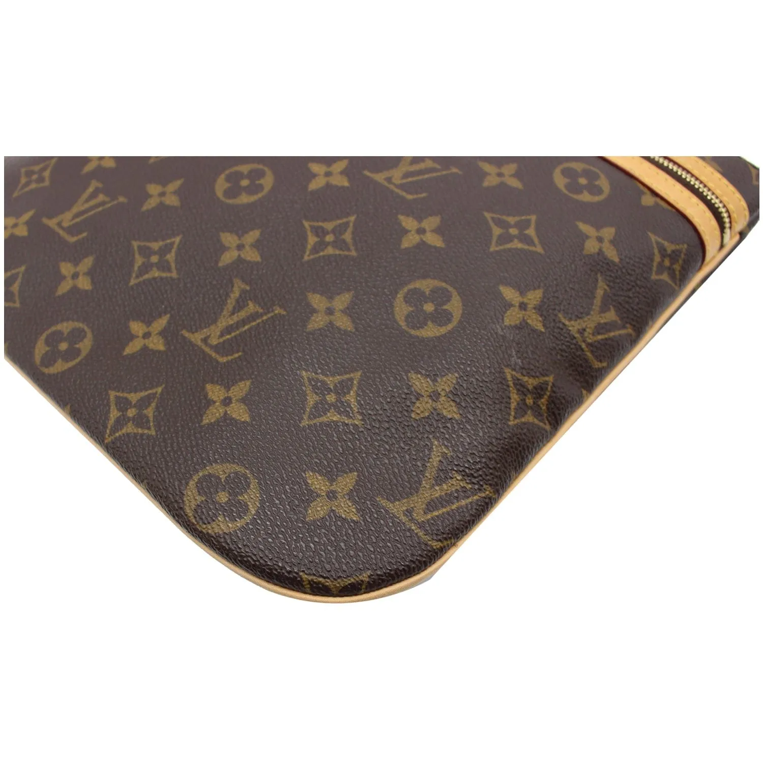 LOUIS VUITTON Bosphore Pochette Monogram Canvas Crossbody Bag Brown