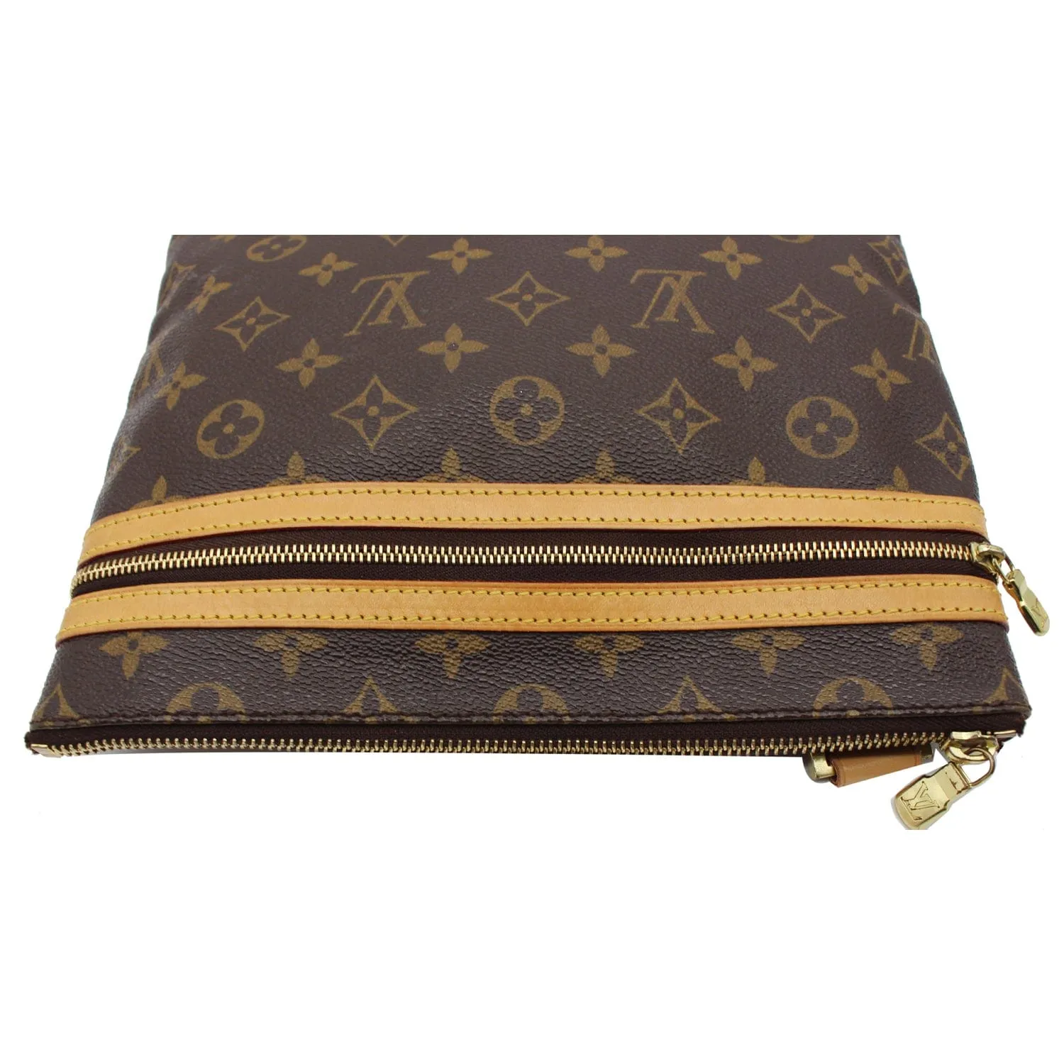 LOUIS VUITTON Bosphore Pochette Monogram Canvas Crossbody Bag Brown