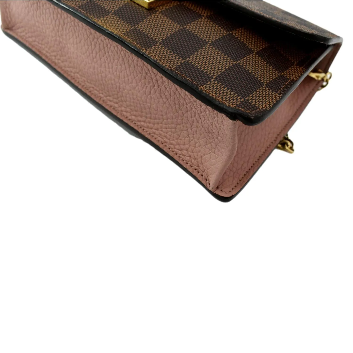 LOUIS VUITTON Croisette Damier Ebene Crossbody Bag Brown