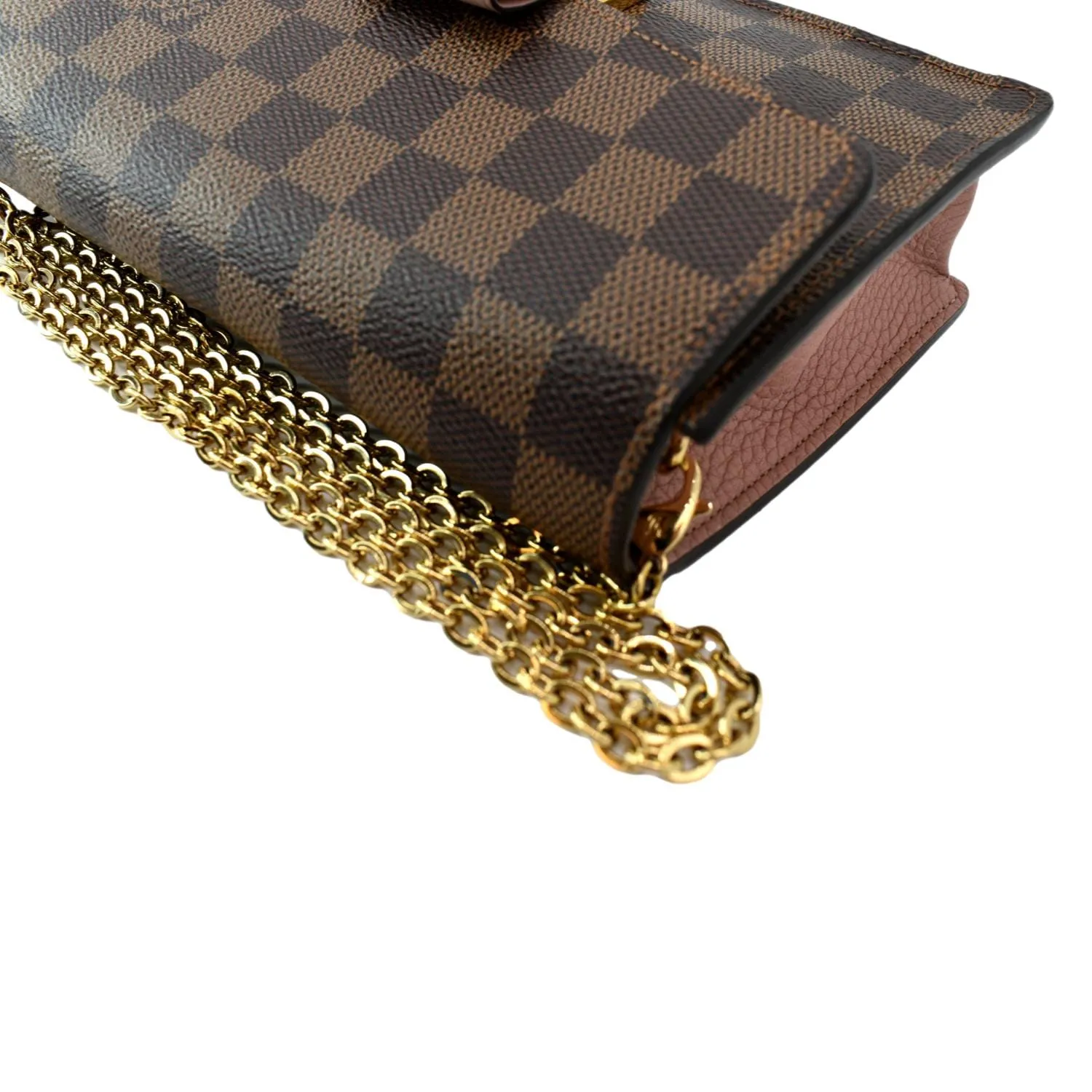 LOUIS VUITTON Croisette Damier Ebene Crossbody Bag Brown