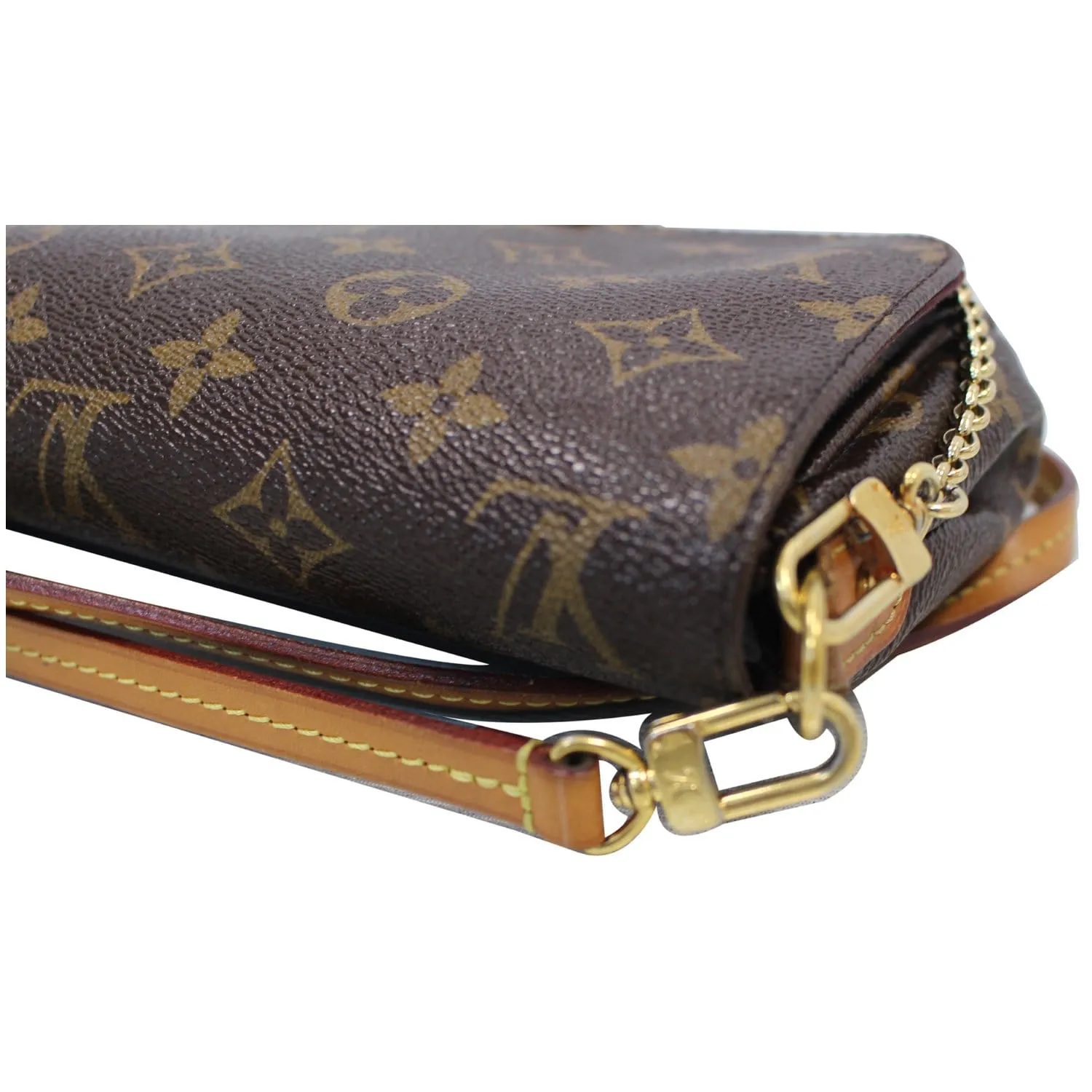 LOUIS VUITTON Favorite PM Monogram Canvas Crossbody Bag Brown