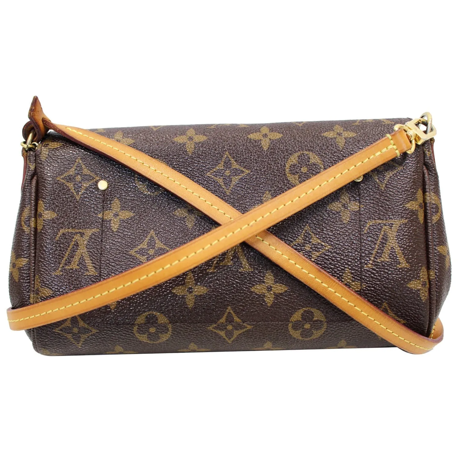 LOUIS VUITTON Favorite PM Monogram Canvas Crossbody Bag Brown