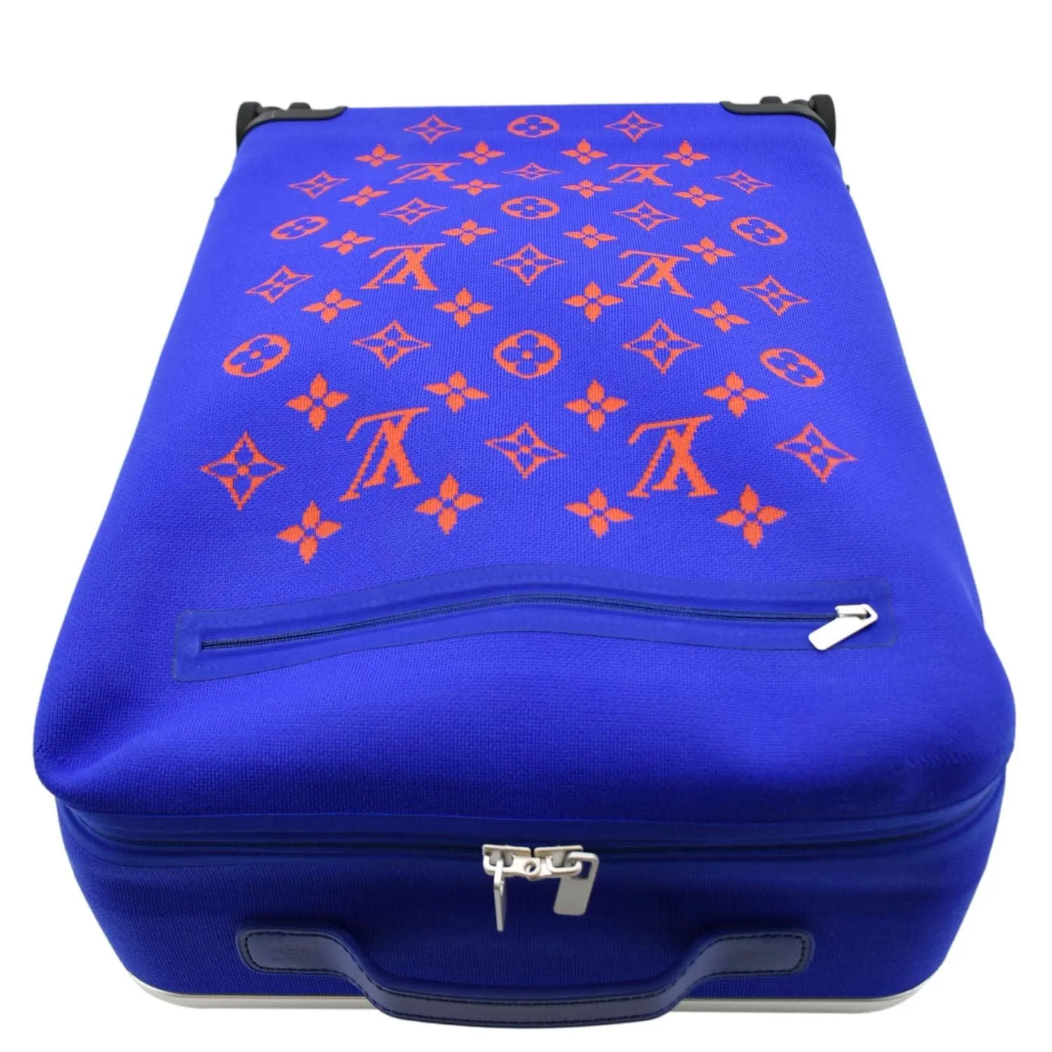 Louis Vuitton Horizon 55 4R Soft Thermoform Knit  Rolling Luggage Travel Bag Blue