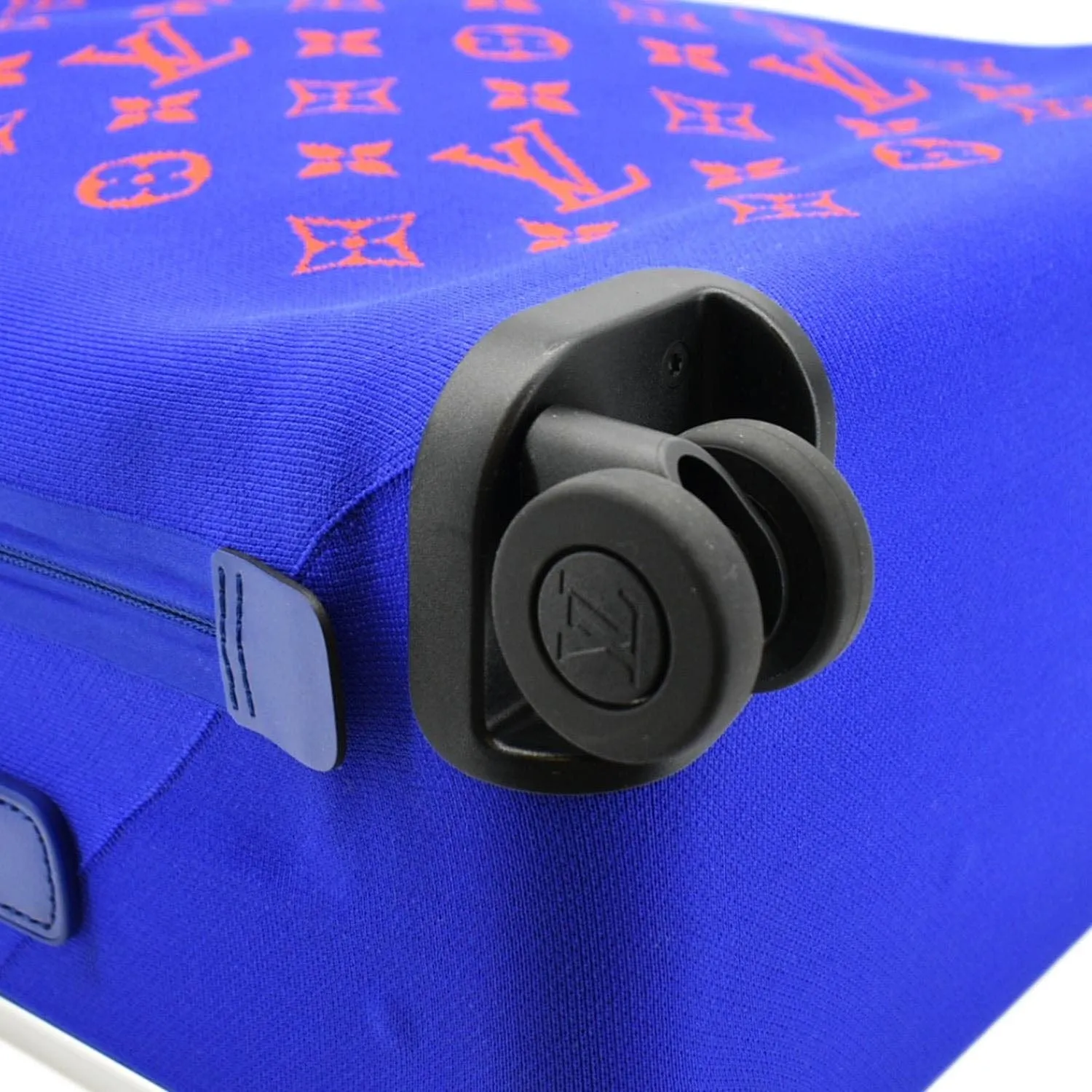Louis Vuitton Horizon 55 4R Soft Thermoform Knit  Rolling Luggage Travel Bag Blue