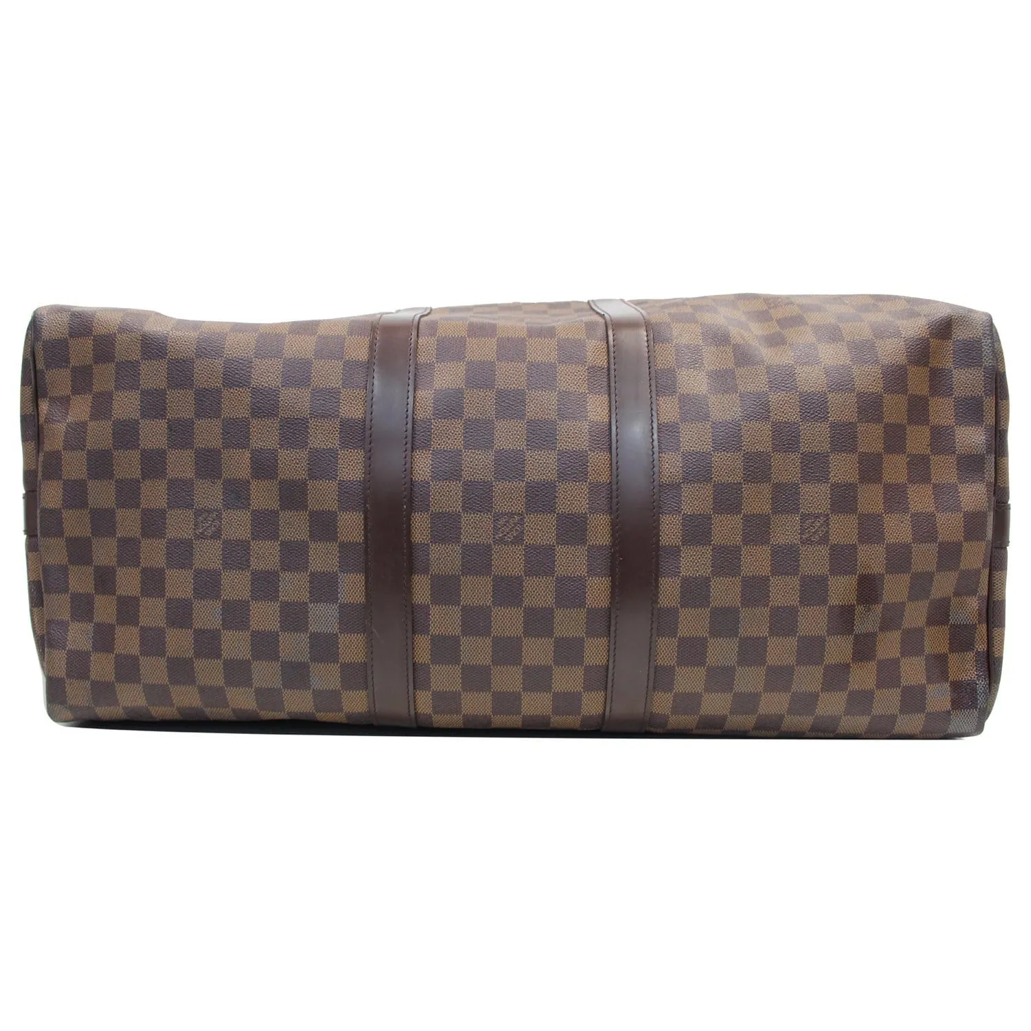 LOUIS VUITTON Keepall Bandouliere 55 Damier Ebene Travel Bag Brown - 20% OFF