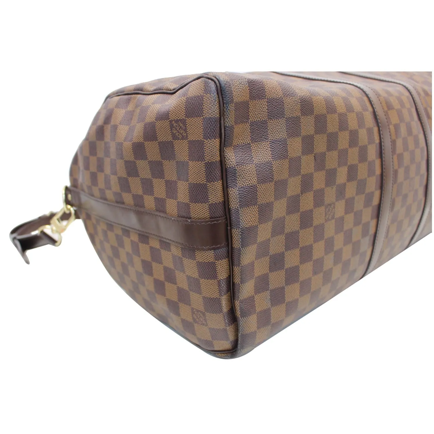 LOUIS VUITTON Keepall Bandouliere 55 Damier Ebene Travel Bag Brown - 20% OFF