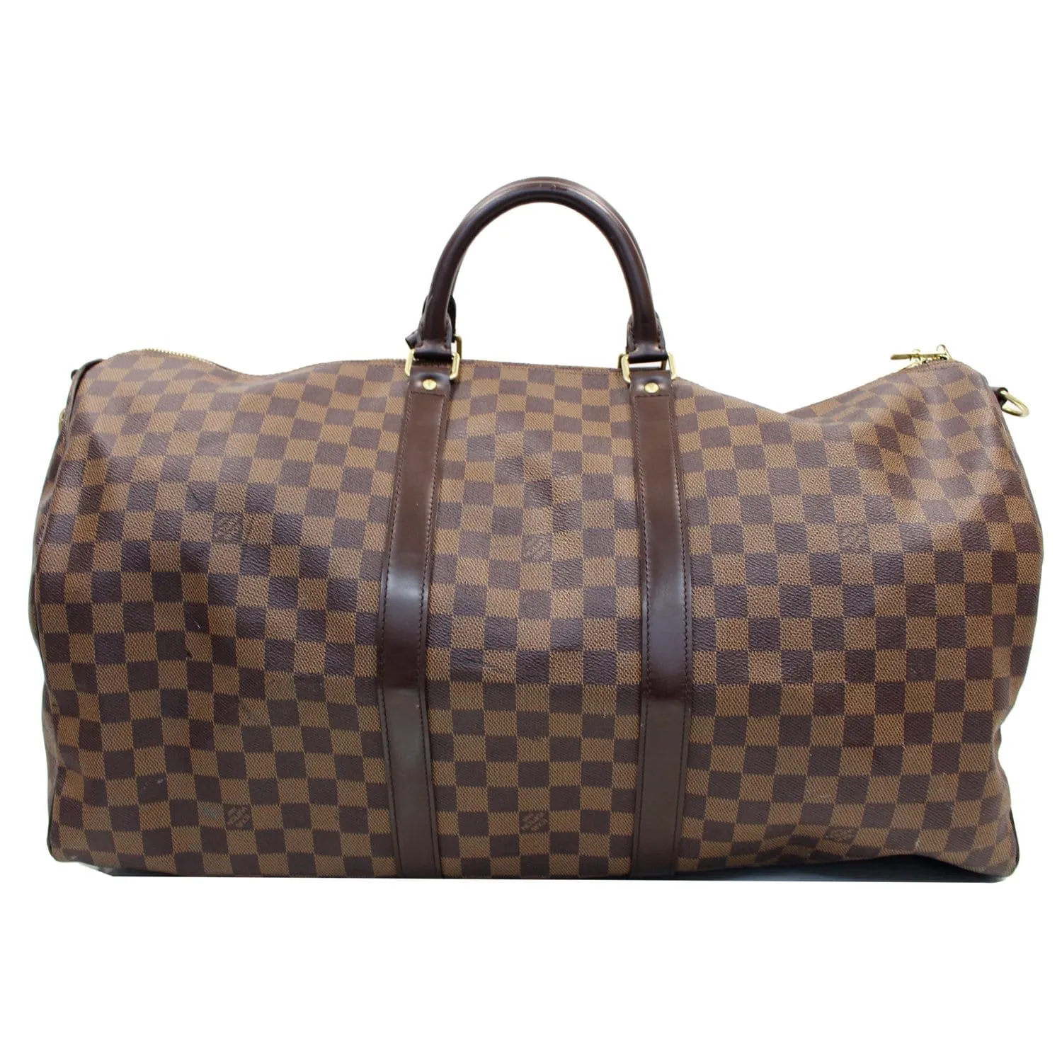 LOUIS VUITTON Keepall Bandouliere 55 Damier Ebene Travel Bag Brown - 20% OFF