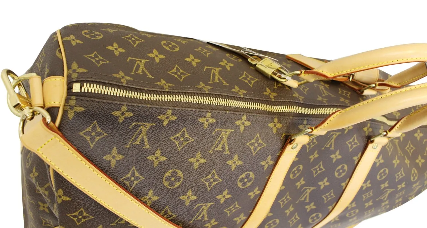 LOUIS VUITTON Monogram Canvas Keepall 60 Bandouliere Bag