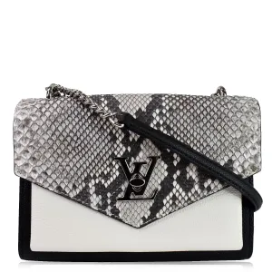 LOUIS VUITTON MyLockme BB Leather Crossbody Bag Black/Creme Beige