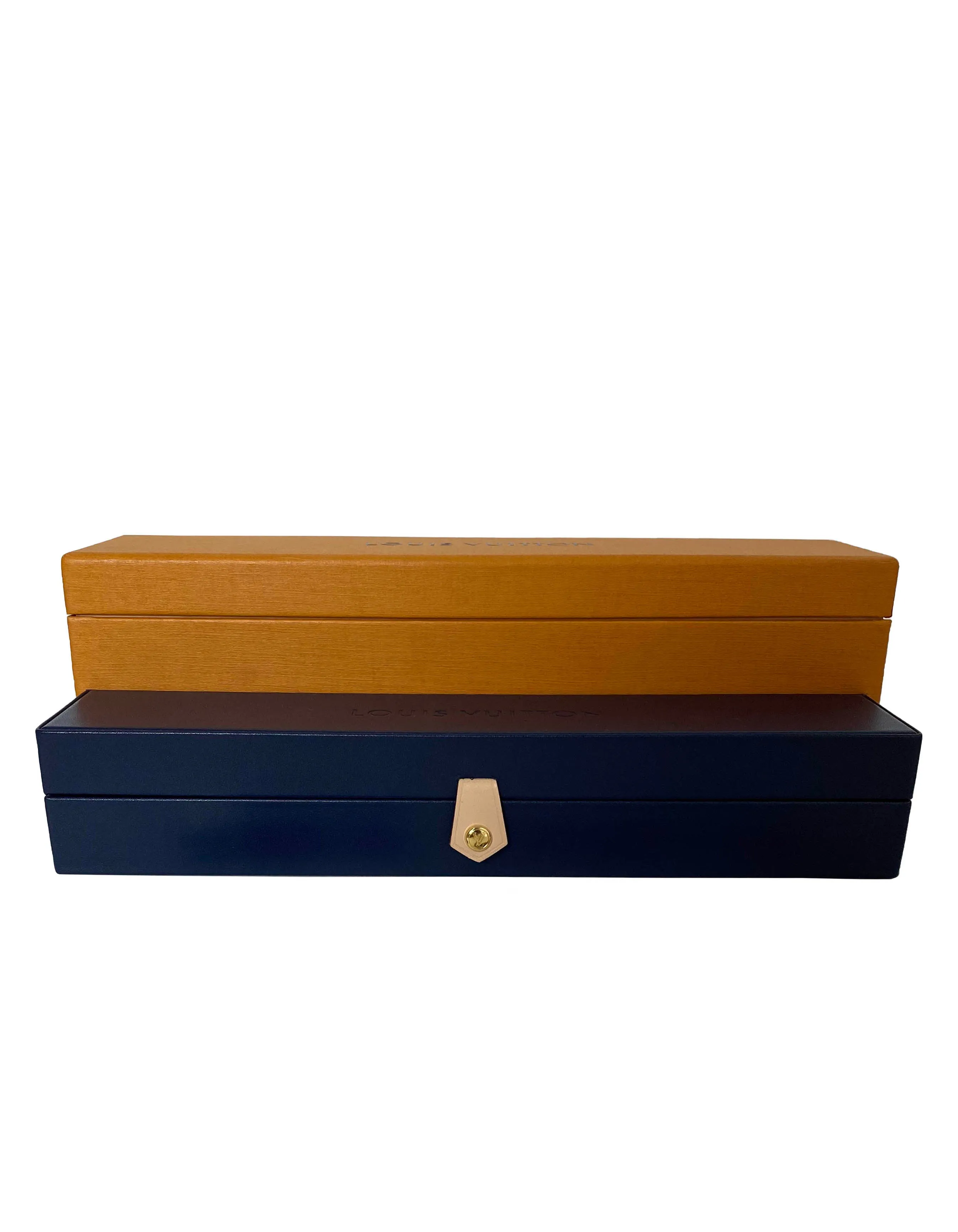 Louis Vuitton Navy Blue Rubber Monogram Tambour Watch Strap